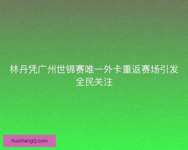 林丹凭广州世锦赛唯一外卡重返赛场引发全民关注 林丹凭广州世锦赛唯一外卡重返赛场引发全民关注